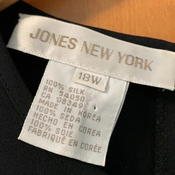 JNY  black silk floral 18W - Picture 3 of 9